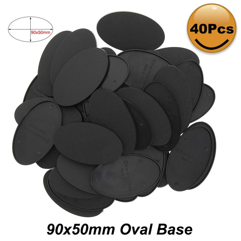 إيف مودل Evemodel MB990 40 قطعة قاعدة 90X52mm أو 3.54x2.05 بوصة قواعد نماذج بلاستيكية للألعاب المنمنمات أو ألعاب الطاولة - Image 5
